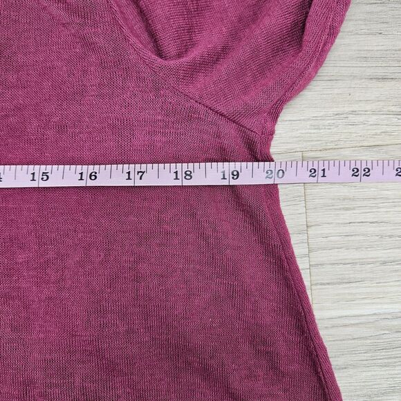 Umgee Womens Maroon Longsleeve Shirt Crochet Trim Small - Picture 4 of 6